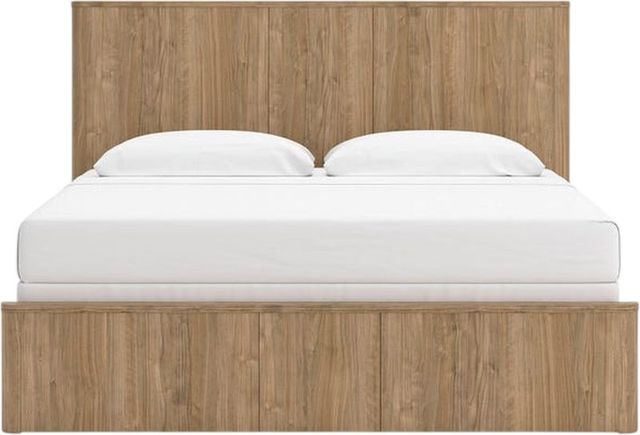 Signature Design by Ashley® Gramburg Warm Natural Brown King Panel Bed-3