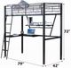 ACME Furniture Senon Black/Silver Twin Loft Bed with Desk-4