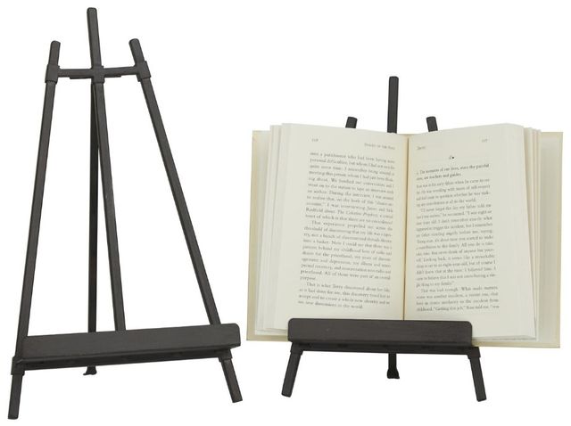 Deco Marche 2-Piece Black Display Easel with Foldable Stand Set-2