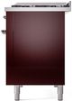 Ilve® Nostalgie II Series 48" Burgundy Pro Style Dual Fuel Range-4