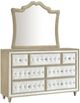 Coaster® Antonella Camel/Ivory 7-Drawer Upholstered Dresser and Mirror-0