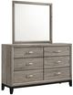 Coaster® Valen Light Taupe Dresser and Mirror Set-0