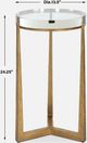 Uttermost® Midas Glass Top End Table with Antique Gold Base-2