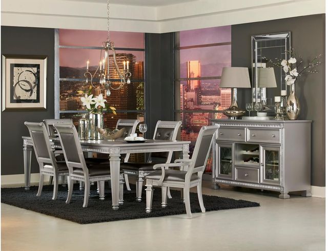 Mazin Furniture Bevelle Silver Dining Table-2