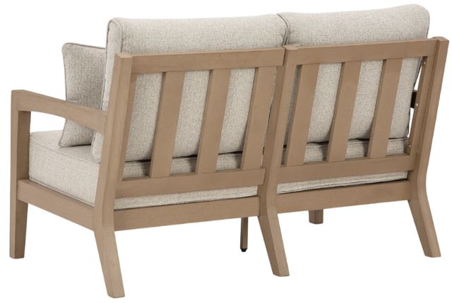 Signature Design by Ashley® Hallow Creek Driftwood Fabric/Resin Outdoor Loveseat with Cushion-3