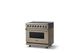 Viking® 5 Series 36" Nantucket Pro Style Induction Range with Brushed Brass Trim-2