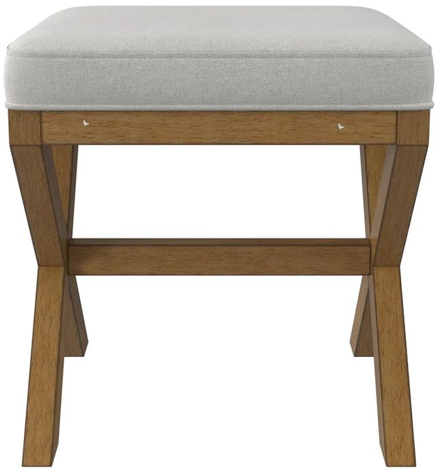 HH2 Home Somerset Fog/Dark Driftwood Vanity Stool-1