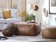 Hammary® Hidden Treasures Brown Large Square Pouf-1