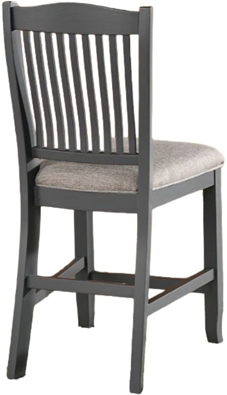 A-America® Port Townsend Gull/Seaside Pine/Smoked Salt Slatback Upholstered Counter Stool-1