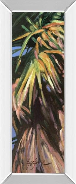 Classy Art Wild Palm I By Suzanne Wilkins Mirror Framed Wall Art-0