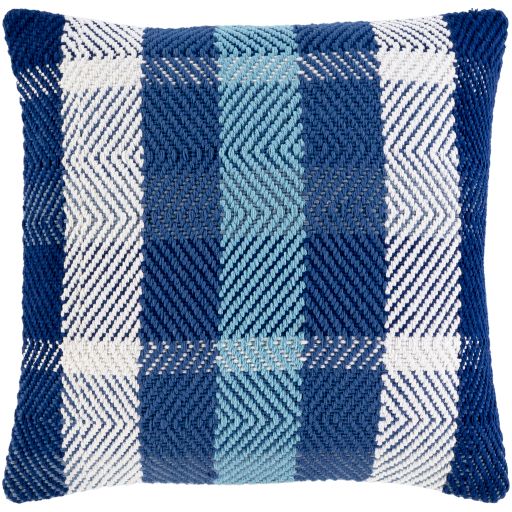 Surya Jacobean Dark Blue 18"x18" Toss Pillow with Polyester Insert-0