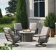 Homecrest™ Outdoor Living Customizable Sutton Cushion Aluminum/Fabric Outdoor Swivel Rocker Chat Chair-1