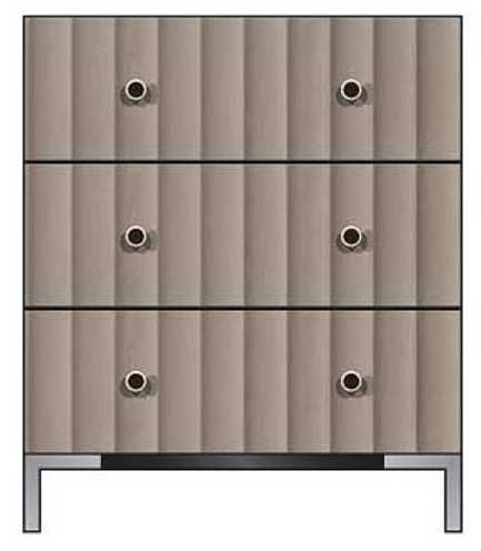 Country View Woodworking Customizable American Modern 28" 3-Drawer Bedside Chest-0