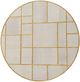 Uttermost® Geometric Antiqued Gold Round Mirror-0