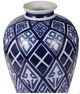 A & B Home Blue/White Valora Vase-2