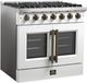 FORNO® Galiano Series Alta Qualita 36" White Pro Style Gas Range-1