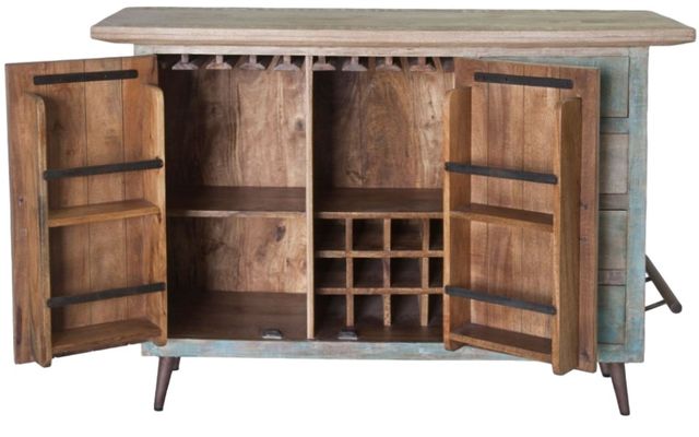 Home Trends & Design Ibiza Vintage Teal Bar -2