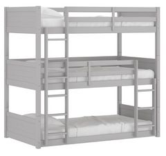 HH2 Home Capri Gray Twin Triple Bunk Bed