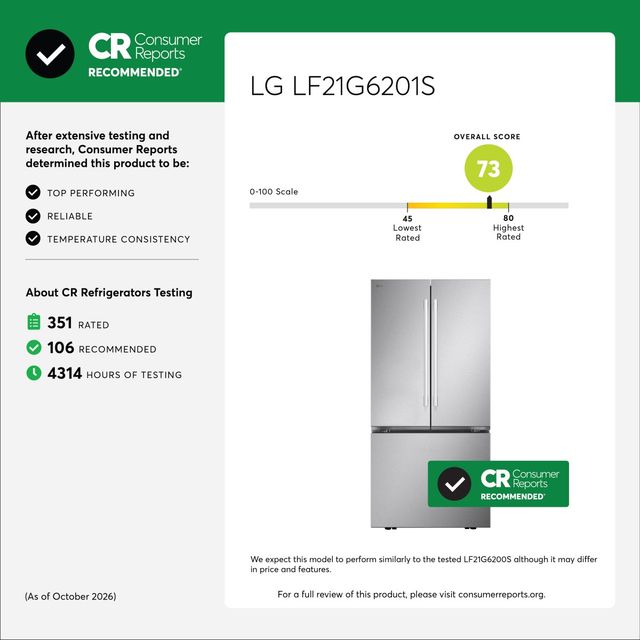 LG 33" 20.8 Cu. Ft. PrintProof® Stainless Steel Counter Depth French Door Refrigerator-1