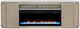 Bernards Pagosa 2-Piece Beige Marble-Top Fireplace Console with 50" Crystals Set-0