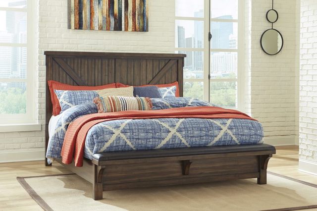 Signature Design by Ashley® Lakeleigh Dark Brown King Panel Bed-3