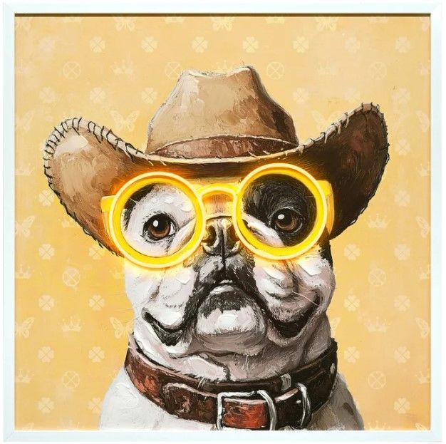 Stylecraft LED Neon Puppy Yellow Wall Art-2