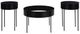 Signature Design by Ashley® Ardoline 3-Piece Smoke Glass Top Occasional Table Set with Matte Black Base-1