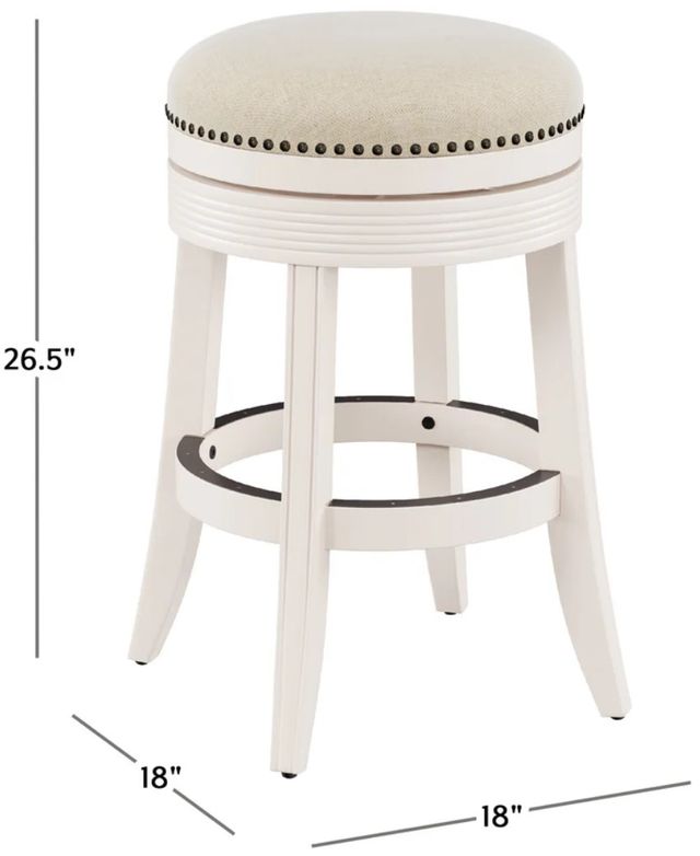 HH2 Home Tillman Beige/White Counter Stool-2
