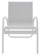 Telescope Casual Gardenella Abalone/White Aluminum/Fabric Outdoor Sling Stacking Arm Chair-1
