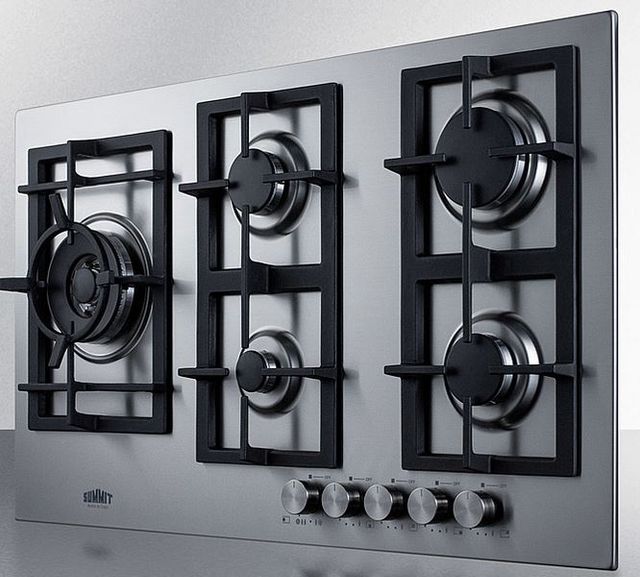 Summit® 34" Stainless Steel Natural Gas Cooktop-1