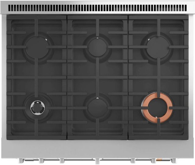 Café™ 36" Matte White Pro Style Dual Fuel Range with 6 Burners -2