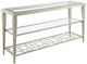 ACME Furniture Zaba Glass Top Sofa Table with Silver Base-0