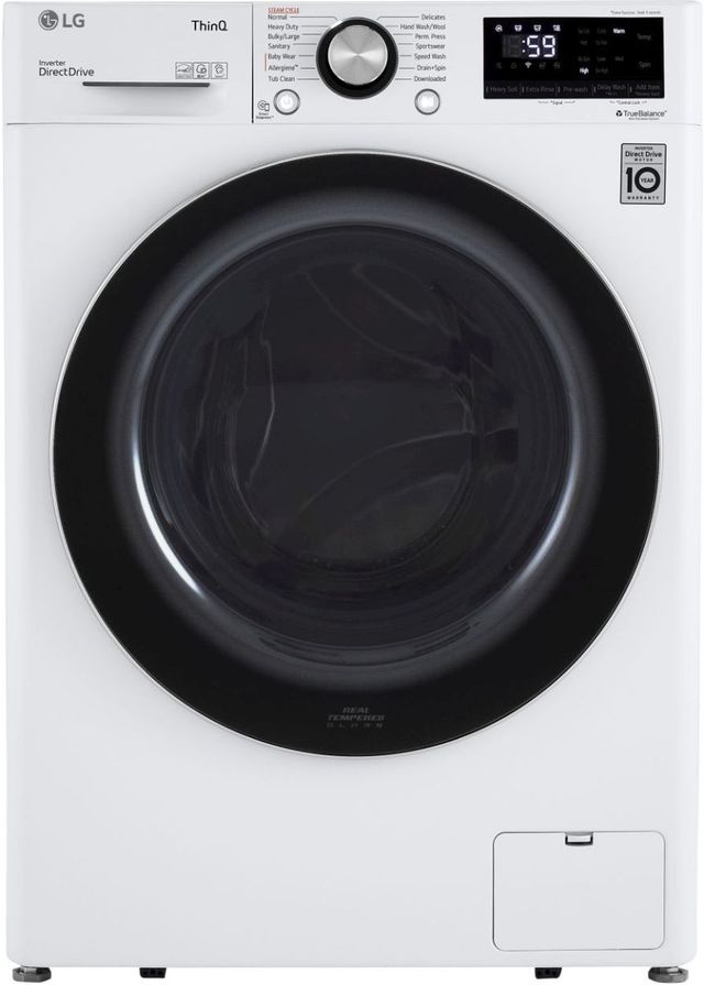 LG White Front Load Washer & Electric Dryer Laundry Pair-1