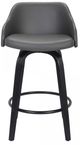 Armen Living Alec Black/Gray 30" Swivel Bar Stool-1