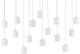 Currey & Company Dove Multi-Drop Painted Silver/White Rectangular Pendant Lighting-1