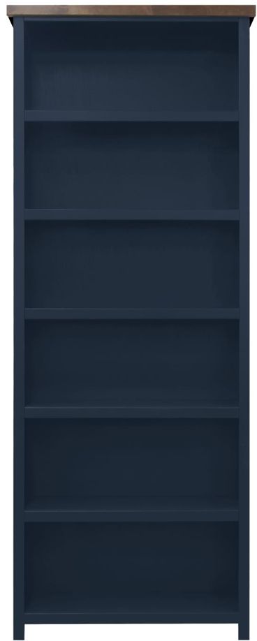 Legends Home Nantucket Blue Denim/Whiskey 34" Bookcase-0