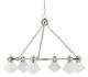Currey & Company Rycroft Polished Nickel/White Chandelier-1