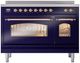 Ilve® Nostalgie II Series 48" Blue Pro Style Induction Range-4