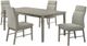 New Classic® Home Furnishings Lennox 5-Piece Gray/Metallic Silver Dining Table Set-0