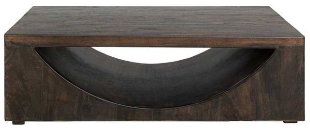 International Furniture Direct Dark Mezquite Black Cocktail Table-2
