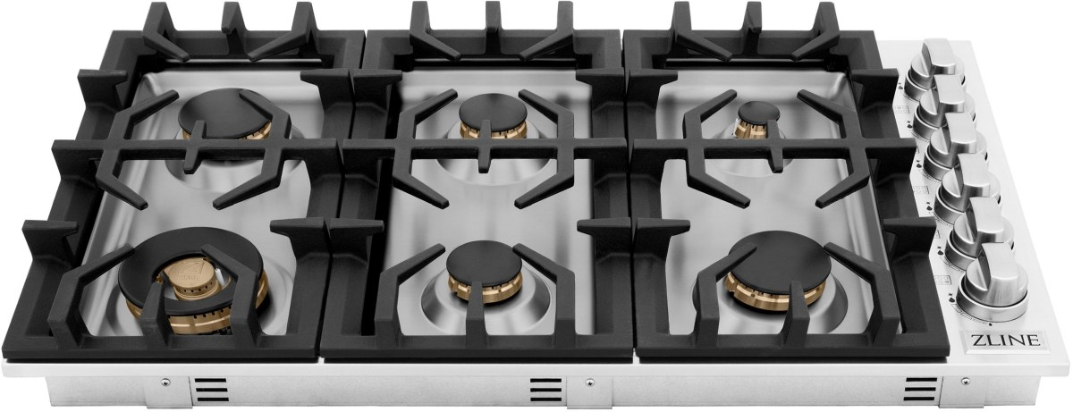 ZLINE 36" Stainless Steel Gas Cooktop - Thumbnail 3