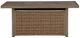 Signature Design by Ashley® Laguna Heights Beige Resin Wicker Outdoor Fire Pit Table with Aluminum Frame-2