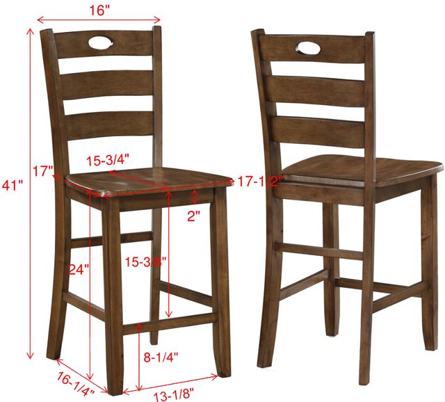 Crown Mark Ashborn 5-Piece Brown Counter Dining Set-3
