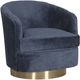 Fairfield® Customizable Tipsy Swivel Chair with Bright Brass Base-1