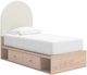 Signature Design by Ashley® Arloster Tan/White Twin Upholstered Panel Storage Bed-0