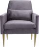 TOV Furniture Danner Grey Velvet Chair-1
