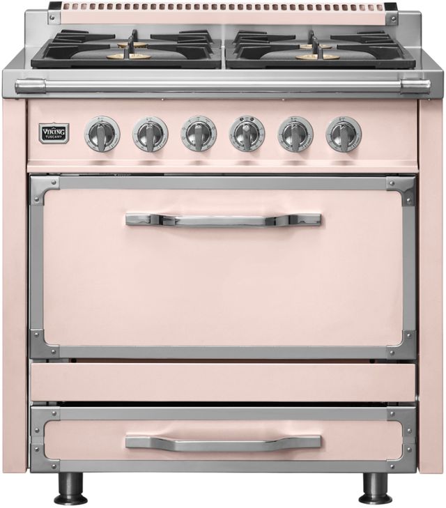 Viking® Tuscany 36" Blush Pro Style Dual Fuel Range-0