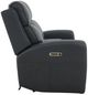 Flexsteel® Warren True Navy Leather Power Reclining Loveseat with Console, Power Headrest and Lumbar-5