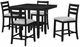 Legends Home Arden 5-Piece Beige/Black Counter Table Set-0