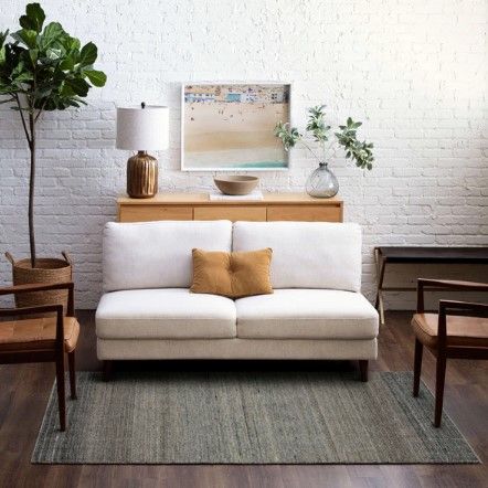 Karastan® Wabi Sabi by Drew & Jonathan Home Dusk Grey 4' x 6' Area Rug-1